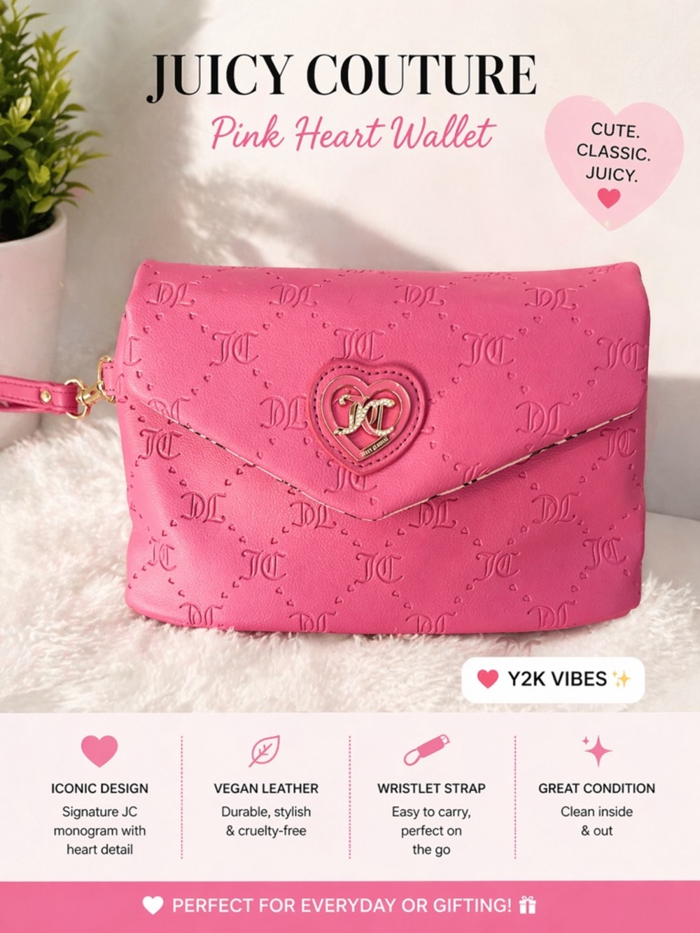 Juicy Couture Wristlet Wallet purse